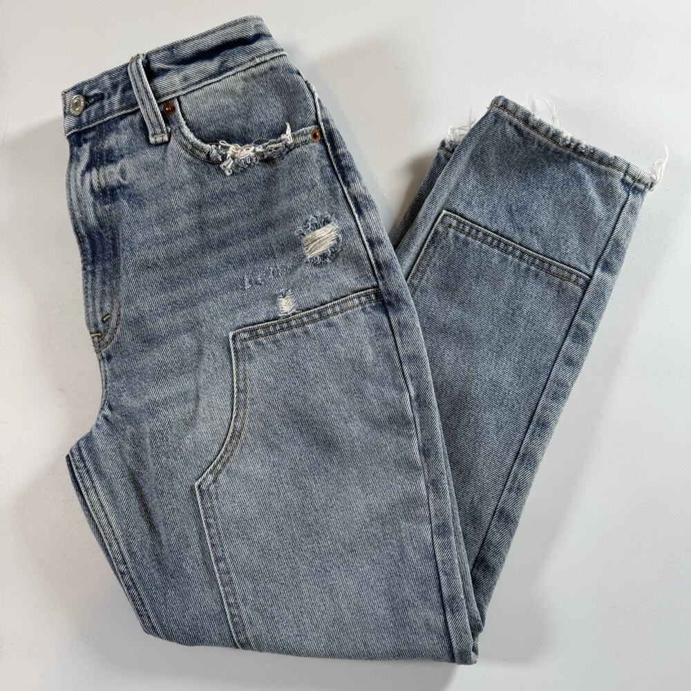 Abercrombie & Fitch Annie High Rise Girlfriend Jeans Women’s 27/4 Short